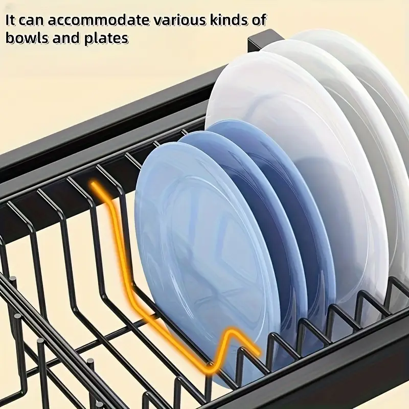 1 layer 2 layer adjustable countertop dish drying rack removable multi functional kitchen organizer with chopstick holder sponge cutting board storage space saving design for sink area dish drying rack for kitchen counter utensil holder Product details 2