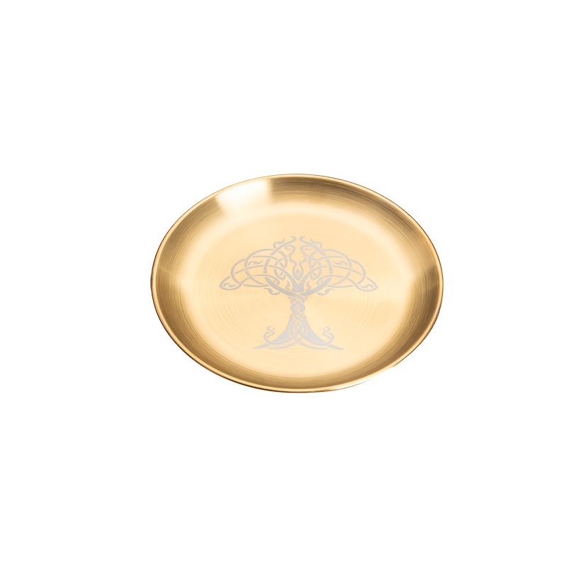 Image of Celtic Tree Of Life Decorative Bowl, Incense Holder And Jewelry Tray, Boho Trinket Dish For Vanity, Ring Holder, Bridal Shower Gift, Home Decor (not For Food Contact) (non-food Contact)