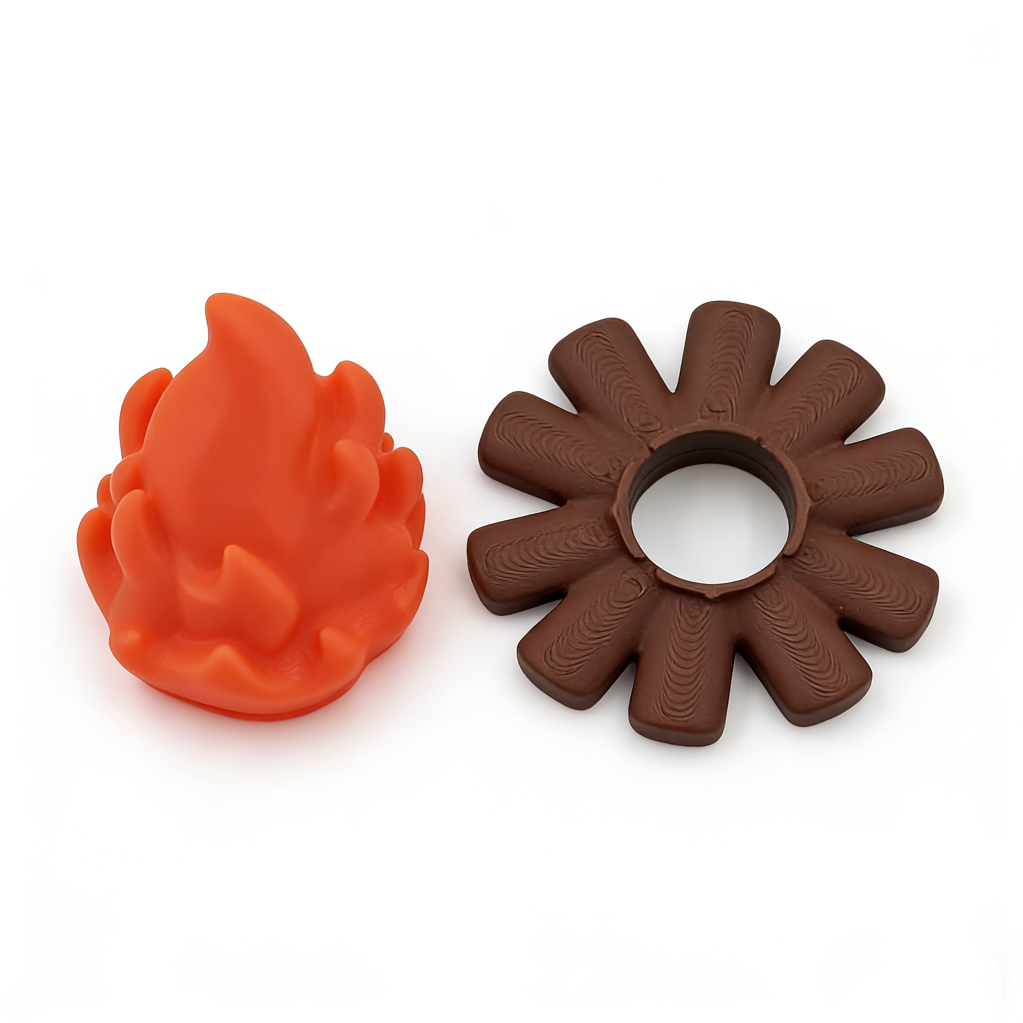 E-shop Kreative 3D-gedruckte Lagerfeuer-Skulptur, realistisches Flammen- und -Design, Camping-Stil Desktop Dekoration, geeignet für Schlafzimmer,