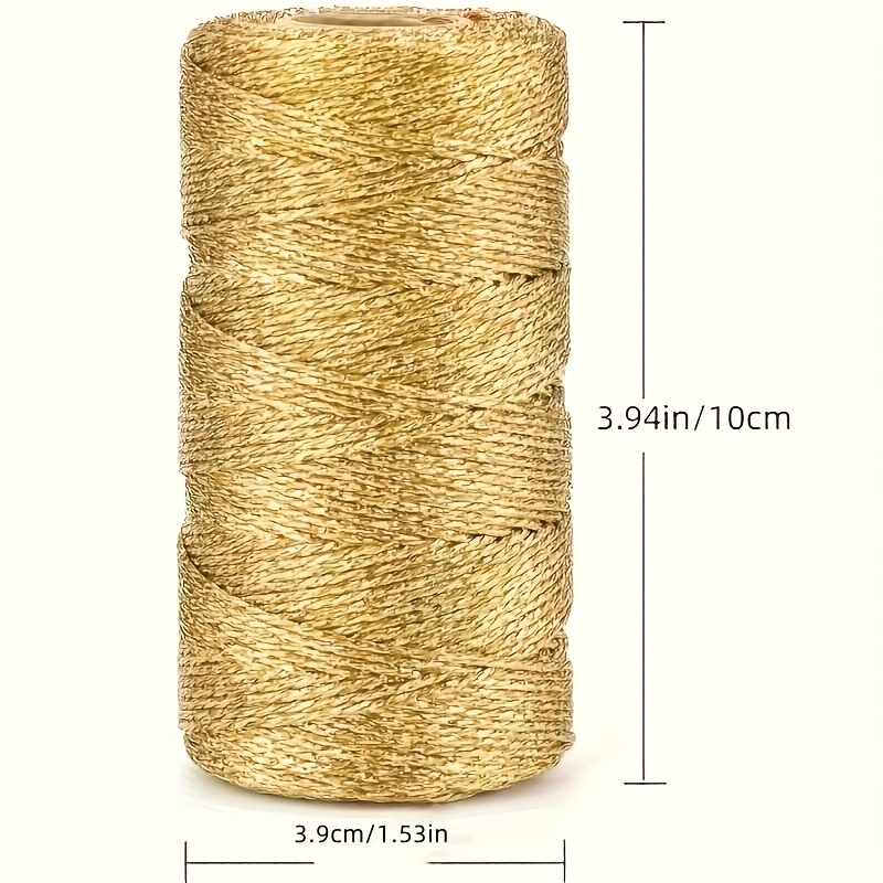 Image of Golden And Silvery Metallic Craft Rope. 3937.01 Inches Per Roll, Handmade, Gift Packaging, Wedding Decoration, Hand-woven Thread For Clothing Additions And Packaging