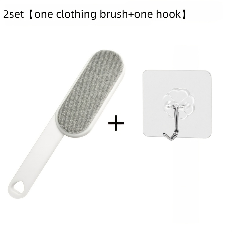 TEMU A Lint Brush + 1 Hook, Reusable Manual Electrostatic Lint Remover, Effectively Removes Cat And Dog Hair. Suitable For Clothing, Sofas, Carpets,