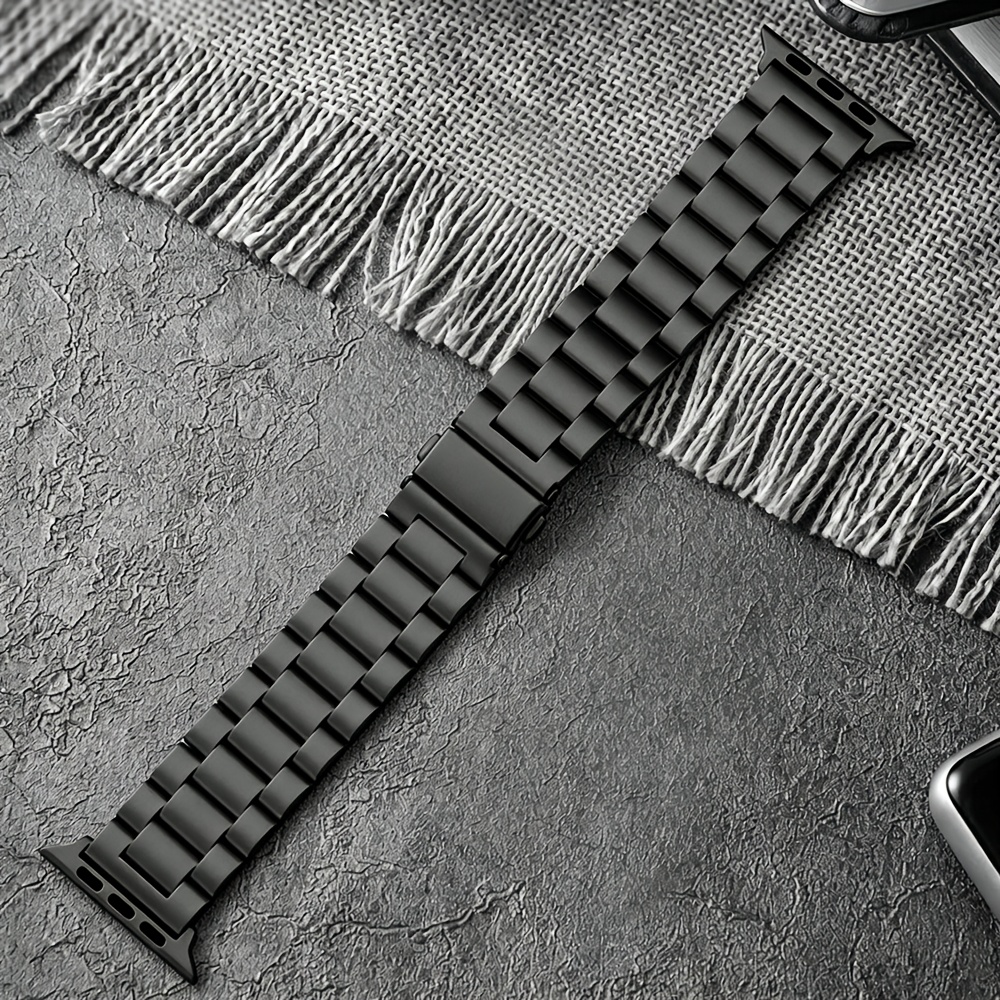 TEMU Bracelet de montre en métal pour Apple Watch 42 mm 44 mm 45 mm 49 mm, bracelet en acier inoxydable pour Iwatch Series 11 10 6 5 4 3 2 pour