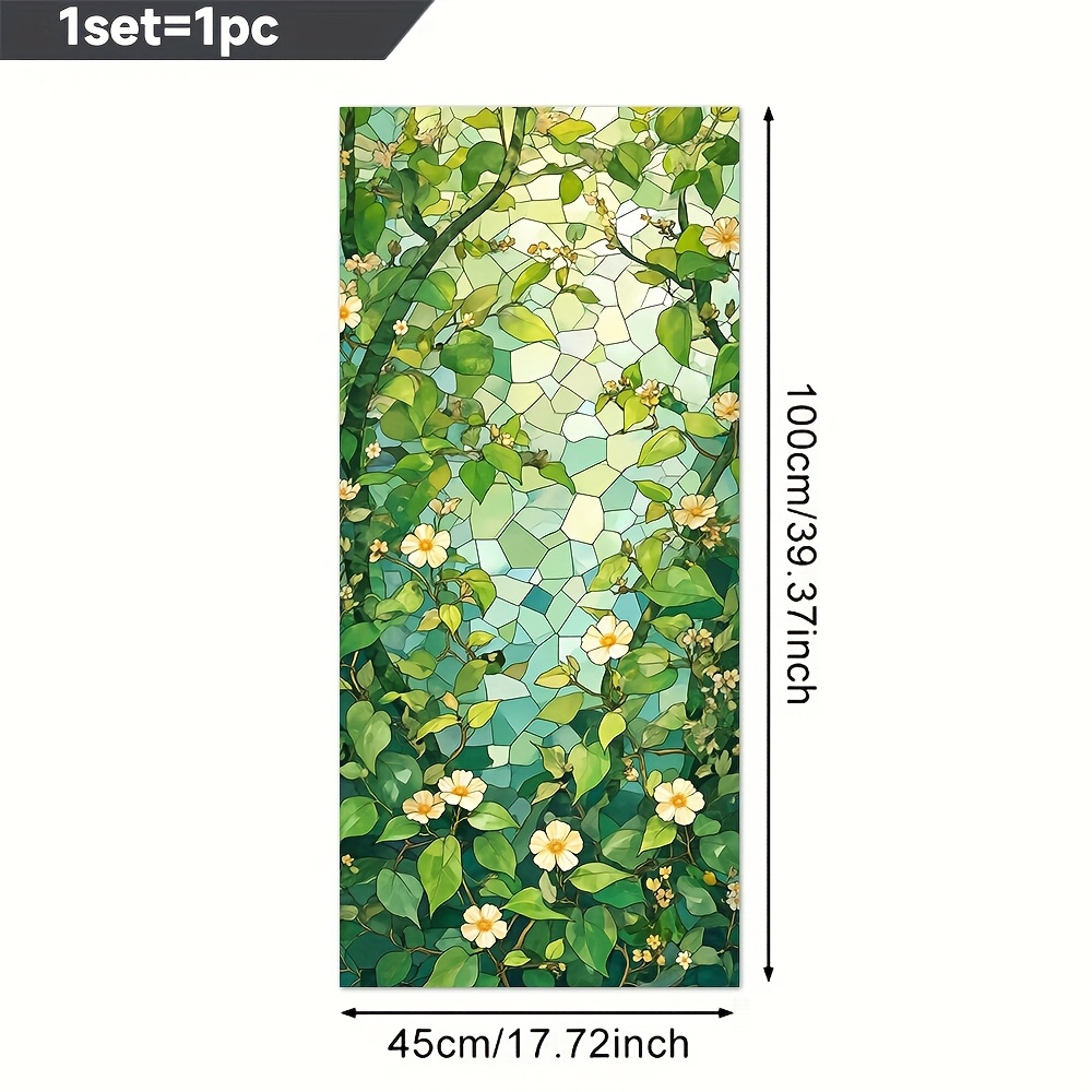 TEMU 1 pezzo. Pellicola per finestra PVC adesiva 2D con design mosaico , 45x100 cm. Rimovibile, riutilizzabile, privacy garantita, facile