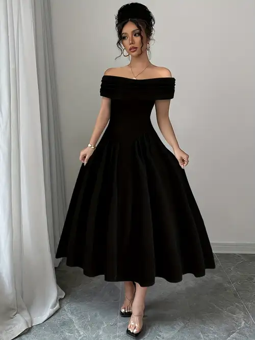 Pakistani Black Long Frock Dress Panther Black Midi Semi Formal Dress Iwearmystyle Pakistani Black Long Frock Dress Panther Black Midi Semi Formal Dress Iwearmystyle