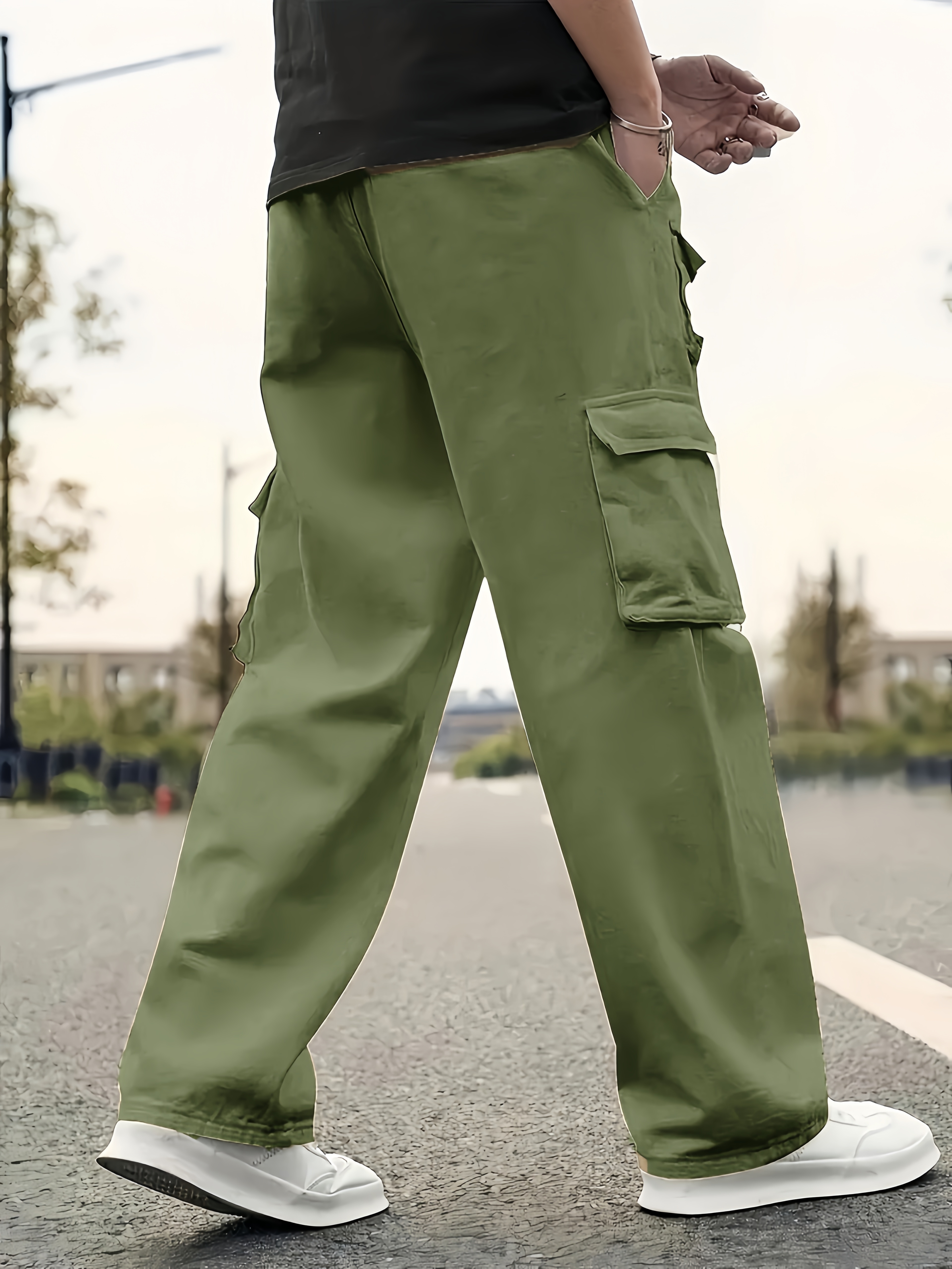 Pantalones Pants Liso Cargo Pants Pantalones Con Cordones Para
