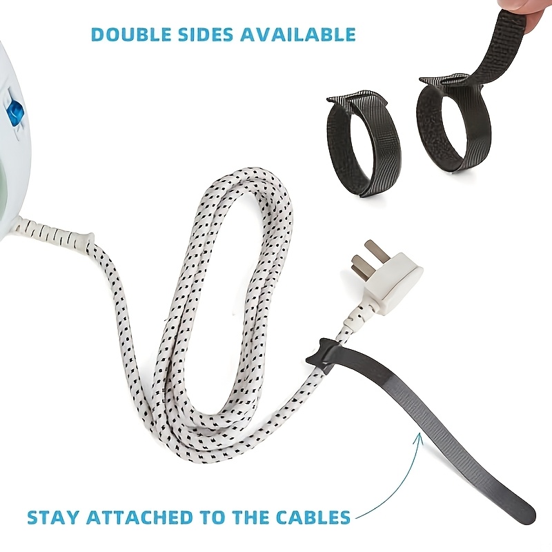 97pcs Reusable Cable Ties, Adjustable Wire Organizer Cord Wraps
