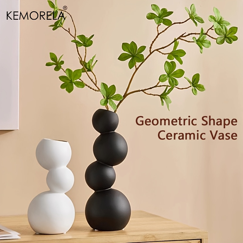 

Kemorela 1pc Softball Ceramic Vase, Ceramic Ornaments, Hydroponic Flower Arrangement, Dried Flower Vase, Indoor Vase Decoration, Suitable For Home Decoration