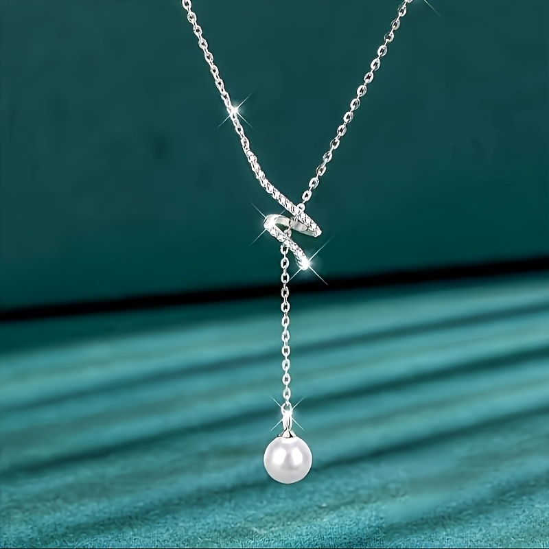TEMU Elegant Retro Bohemian -necklace, Micro-pave Composite Cubic Zirconia Pendant Necklace, Suitable For Daily Wear And Gifting, Durable