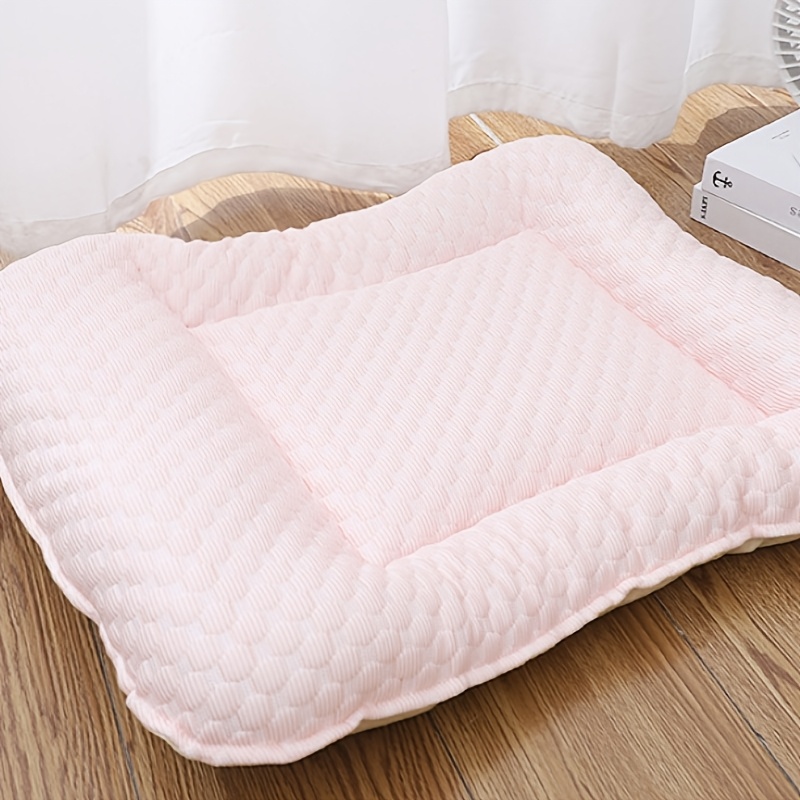 TEMU 【夏用】冷感アイスビーンファイバー ペッ 犬猫用 クールパッド 高通気性 ペットベッド