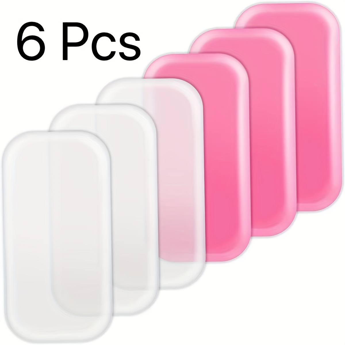 E-shop 6 Stk. Silikon-Wimpernhaltepads für Wimpernverlängerung, rechteckiges Silikon-Wimpernpad für Damen, Zubehör für Wimpernverlängerung,