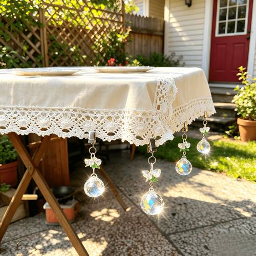 4pcs tablecloth clips anti slip weighted clips for garden parties bbq weddings cafes restaurants hotels works as sun catcher curtain hangers