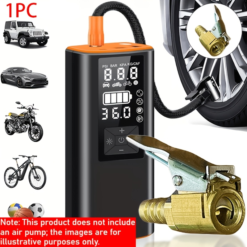 TEMU 1pc/5pcs Durable Metal Quick Inflation Tire Pump Adapter | With Pressure Release Nozzle, Suitable For Car Tires, Easy-to-use Air Pump Accessory
