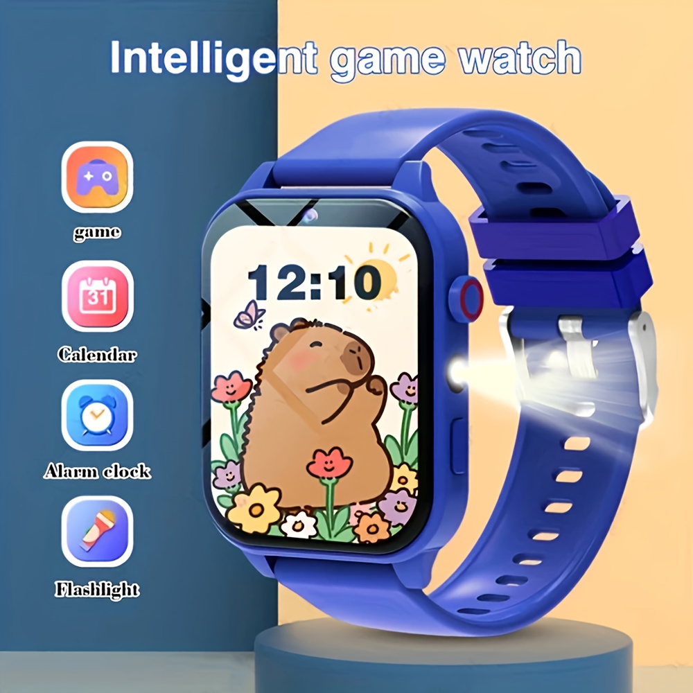 with camera photo album video recorder 18 built in games calculator calendar led light black rechargeable lithium battery perfect childrens holiday gift holiday gift idea   durable watch kids accessory