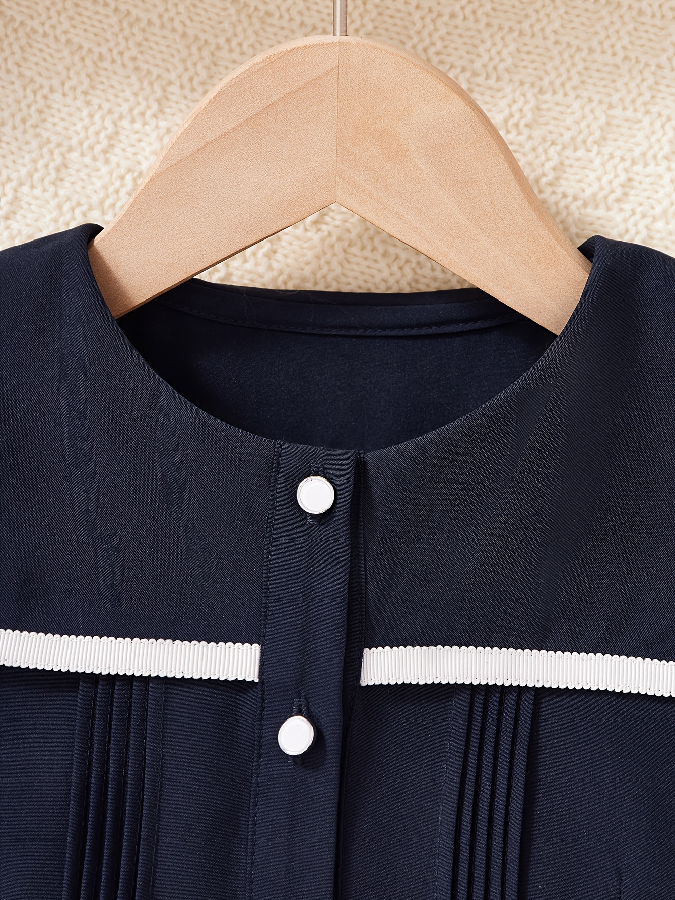 girls dress summer new embroidered navy collar a - Temu