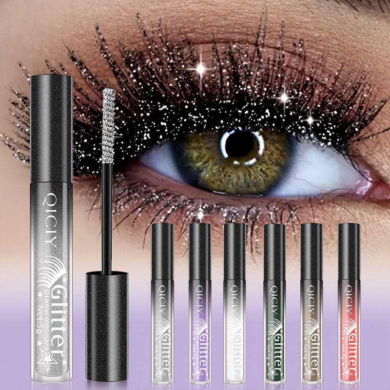 Mascara Pailleté Violet Qiciy Glitter - Neuf, Formulation Liquide, Effet Brillant
