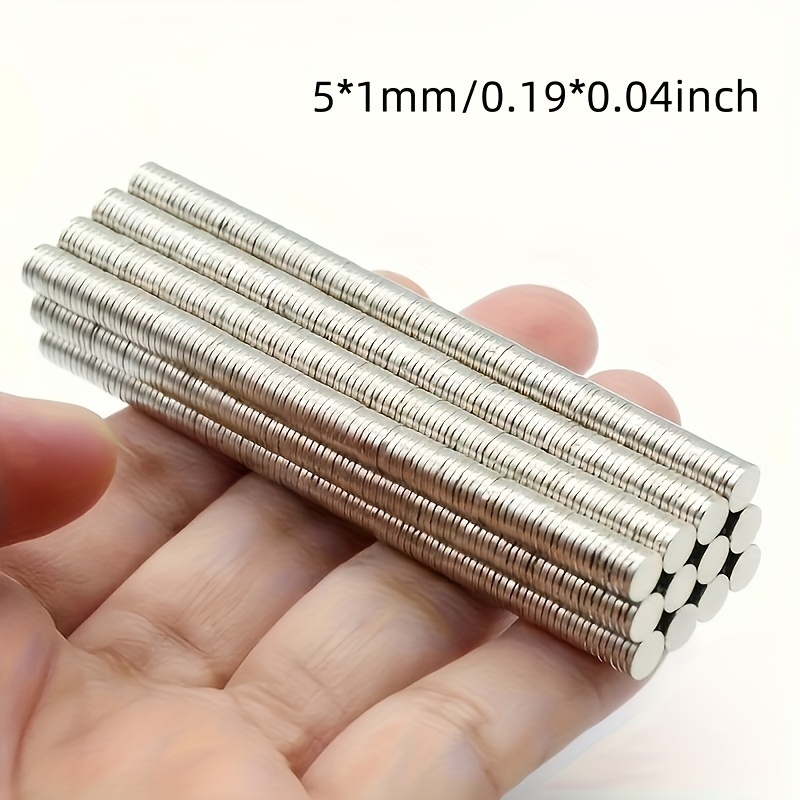 

100pcs Magnets, 5 * 1mm Neodymium Metal Magnets, For Offices And Disks