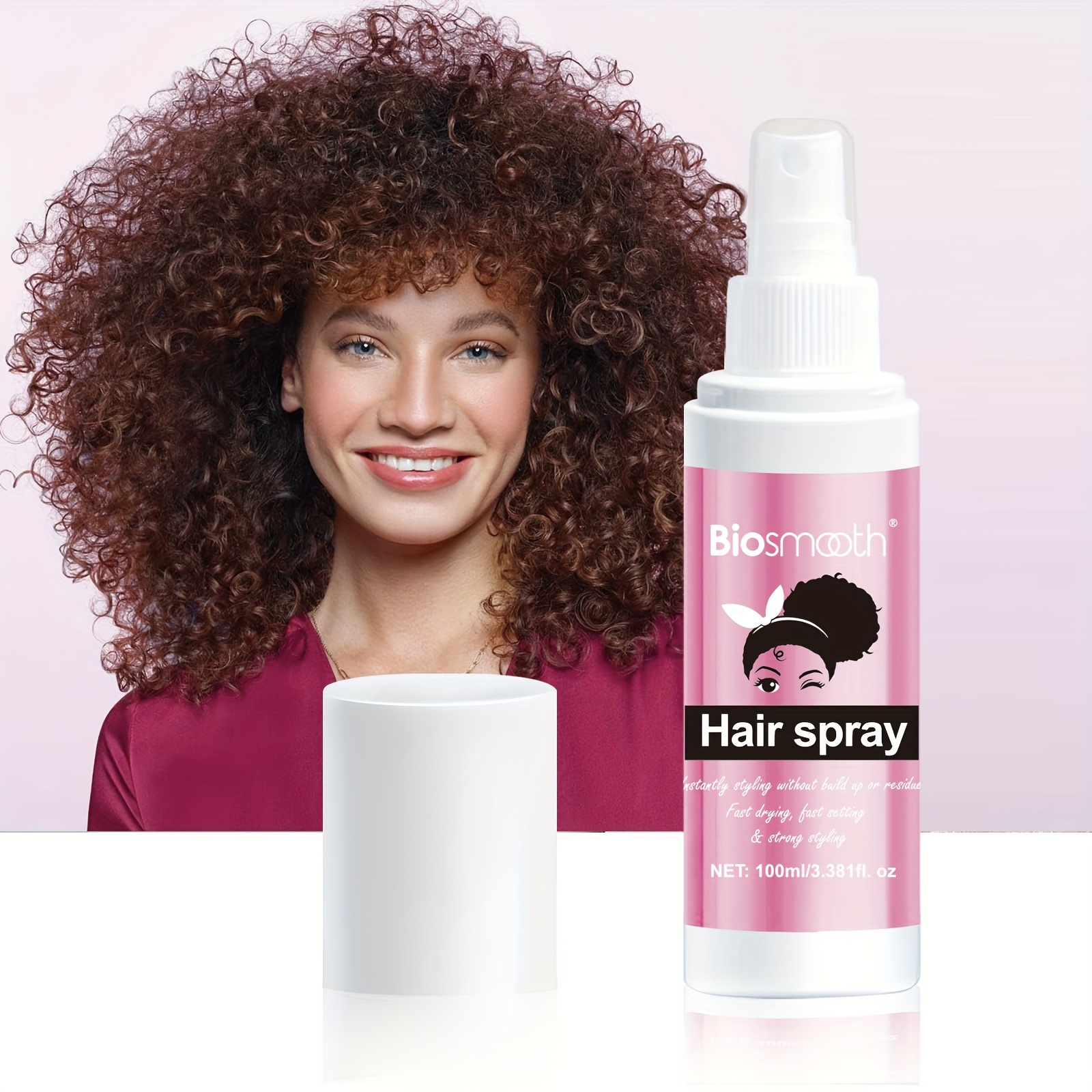 

100ml Hair Spray, Quick Styling With Lasting Hold, Fine Mist For All Hair Types