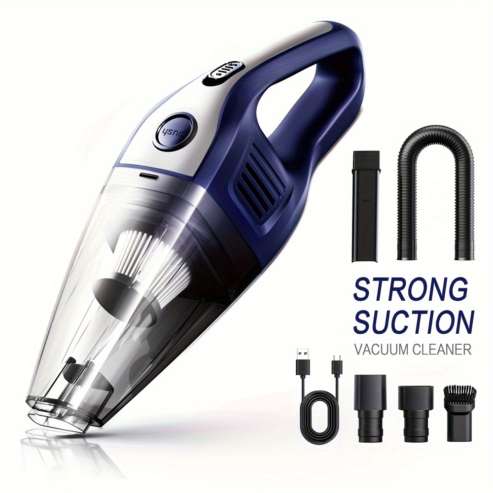 Powerful 5000pa Cordless Handheld Car Vacuum Cleaner with USB Charging for Cars, Homes, and Pet Hair Removal