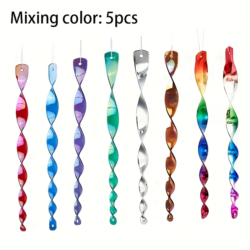E-shop 5-er Pack Bunte Windspinner, Dekorative Vogelscheuche für Garten Balkon auf Bauernhöfen