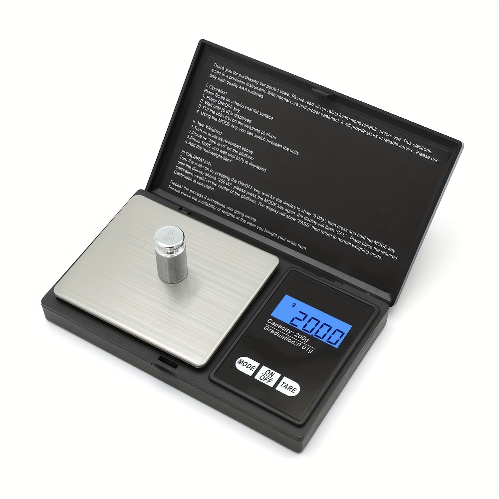 

Digital Gram Scale, Jewelry Mini Stainless Steel Electronic Scale, Scale, Golden Gram Balance Scale, Portable Pocket Scale, Powder, , Herbs, Food , Lcd Display, Kitchen Accessories