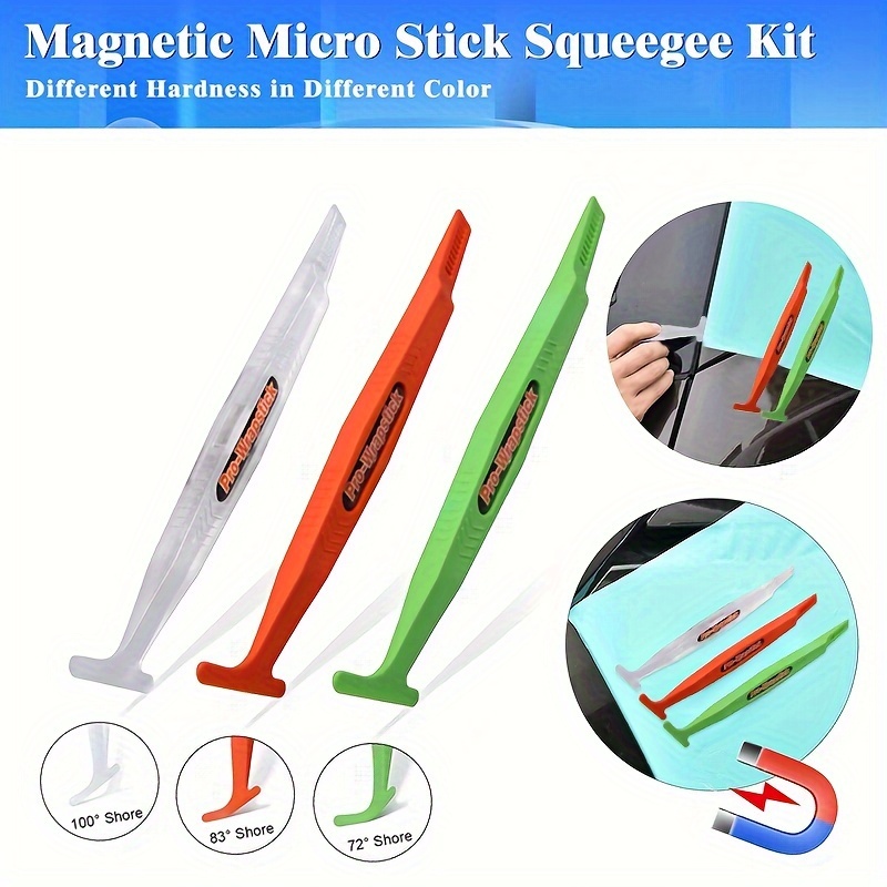 Car Wrap Tool Kit 3-in-1 Micro Squeegee Set For Vinyl Car Wrapping Film Application 1156800