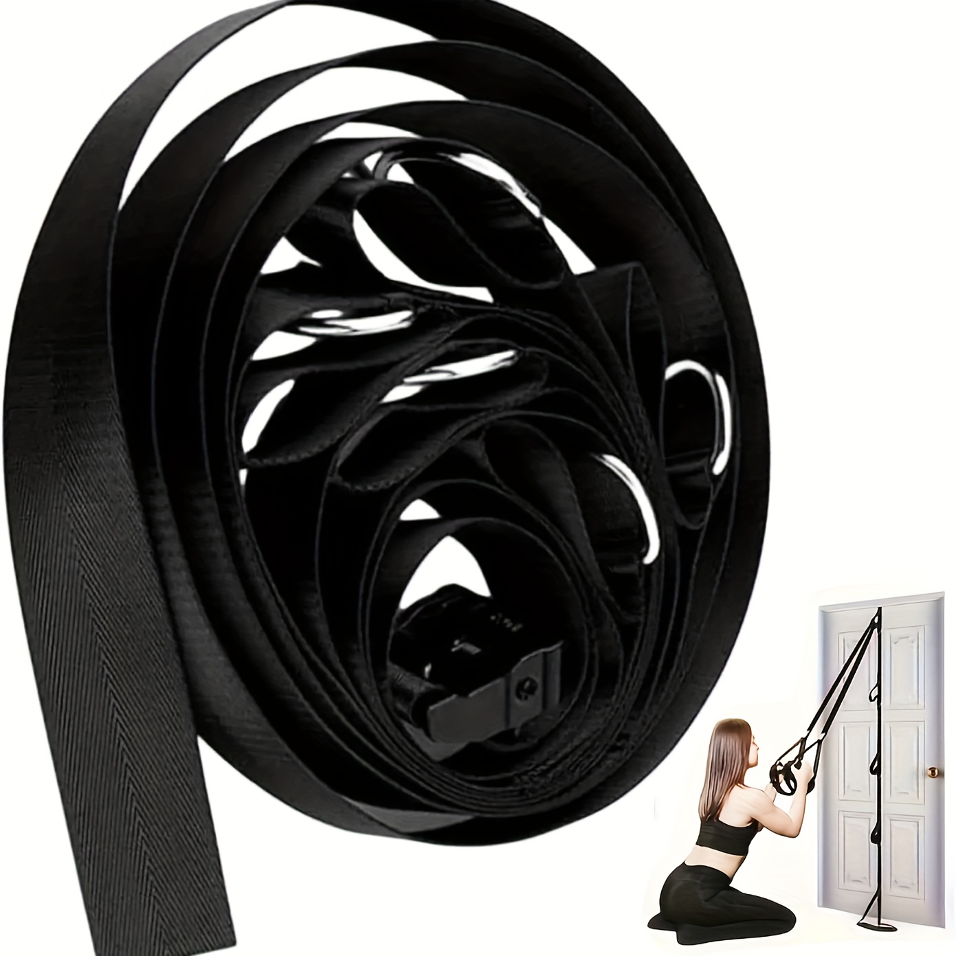 TEMU And Popular Household Door Rear Resistance Band Is A Multi- Strength Training Device. Safe, Load-bearing And Suitable For Strength Fitness.