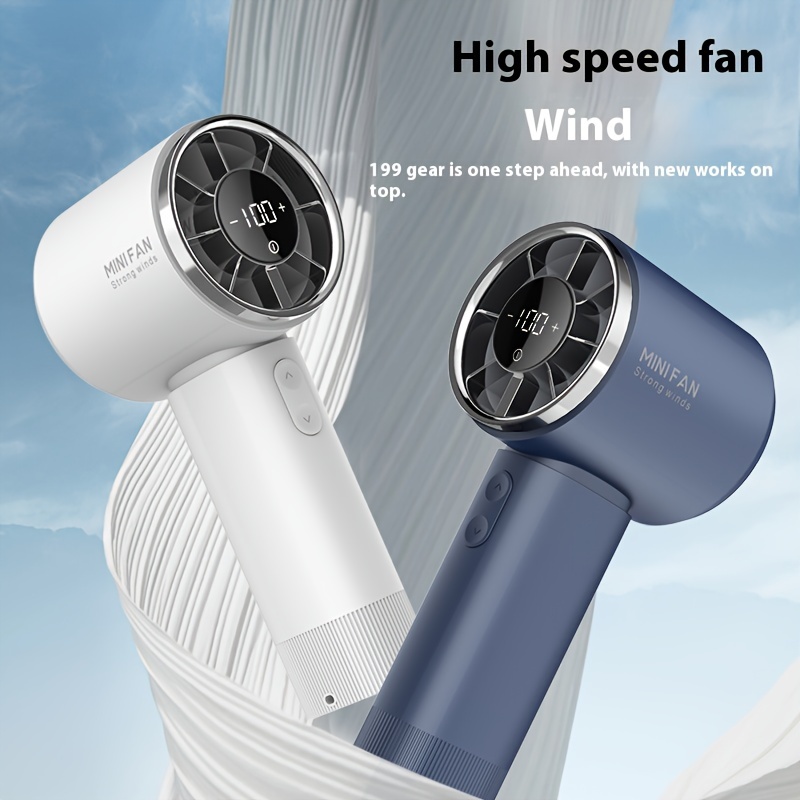 

1pc 3600mah Handheld Portable Fan Rechargeable Pocket Fan Portable Air Cooling Mini Fan Usb For School, Outdoor Use, Camping, Home