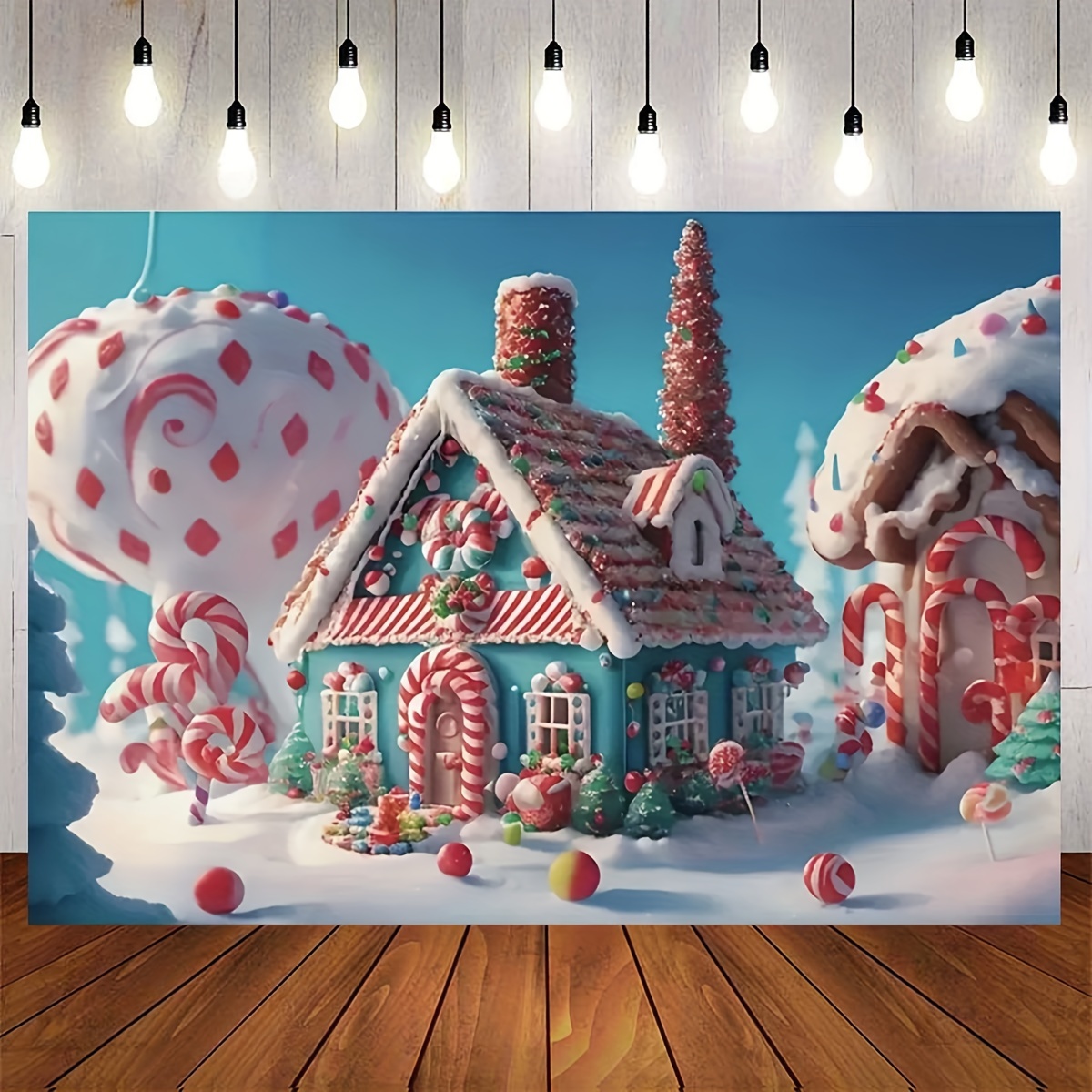 Vibrant Christmas Houses Vinyl