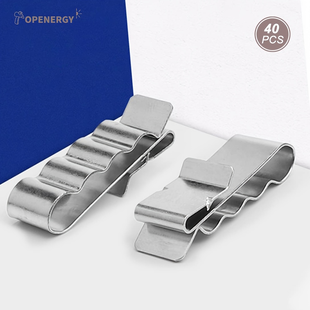 40pcs Solar Panel Cable Clips, 304 Stainless Steel Pv Wire Clamp, Uv Resistant Wire Holder Fastener For Solar Panel Frame, Wire Management Cable Organizer For Outdoor Solar System Installation