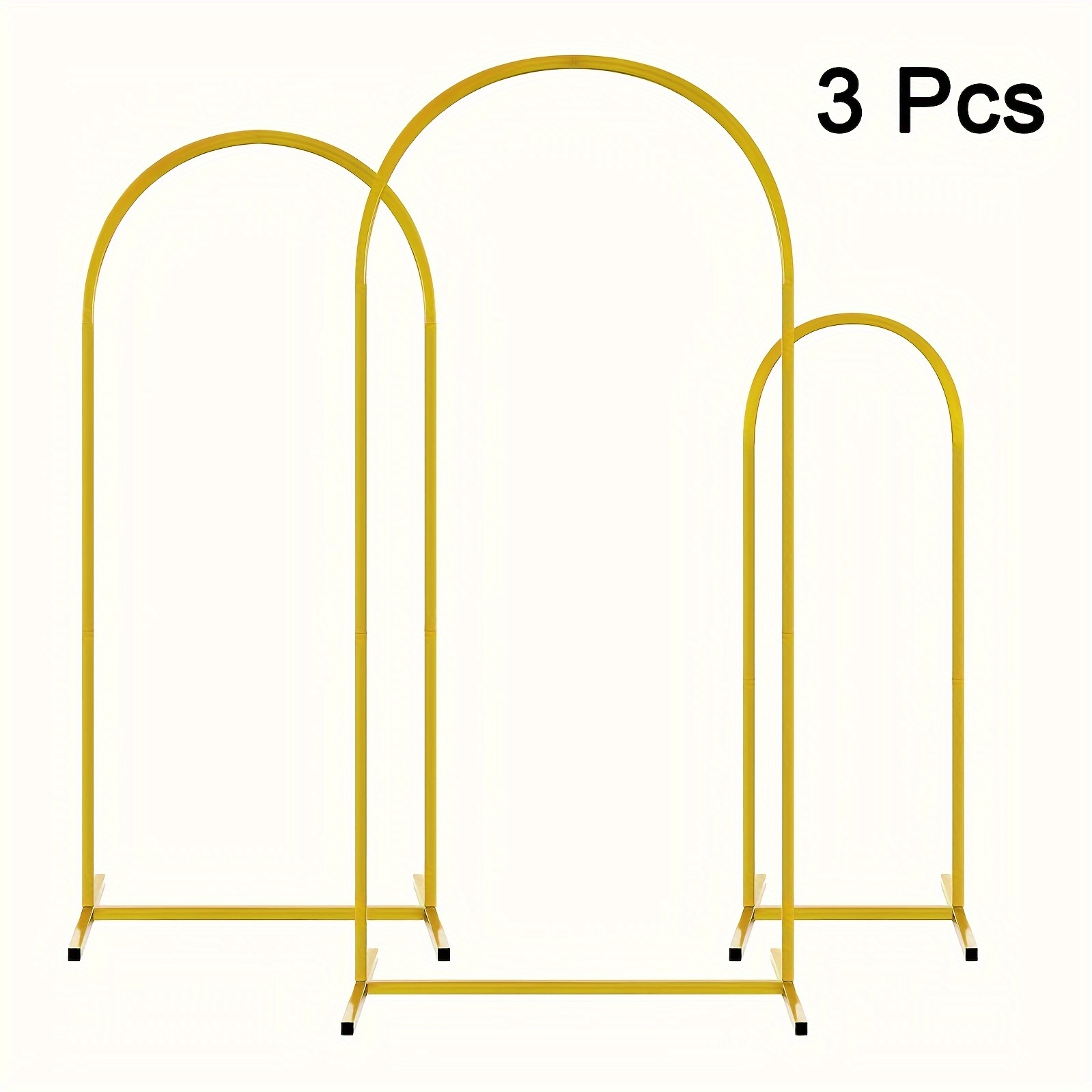 7.2ft Metal Wedding Arch Backdrop Stand,Balloon Arch Backdrop Arch Stand For Wedding, Garden, Yard, Party Anniversary Decoration. (Golden