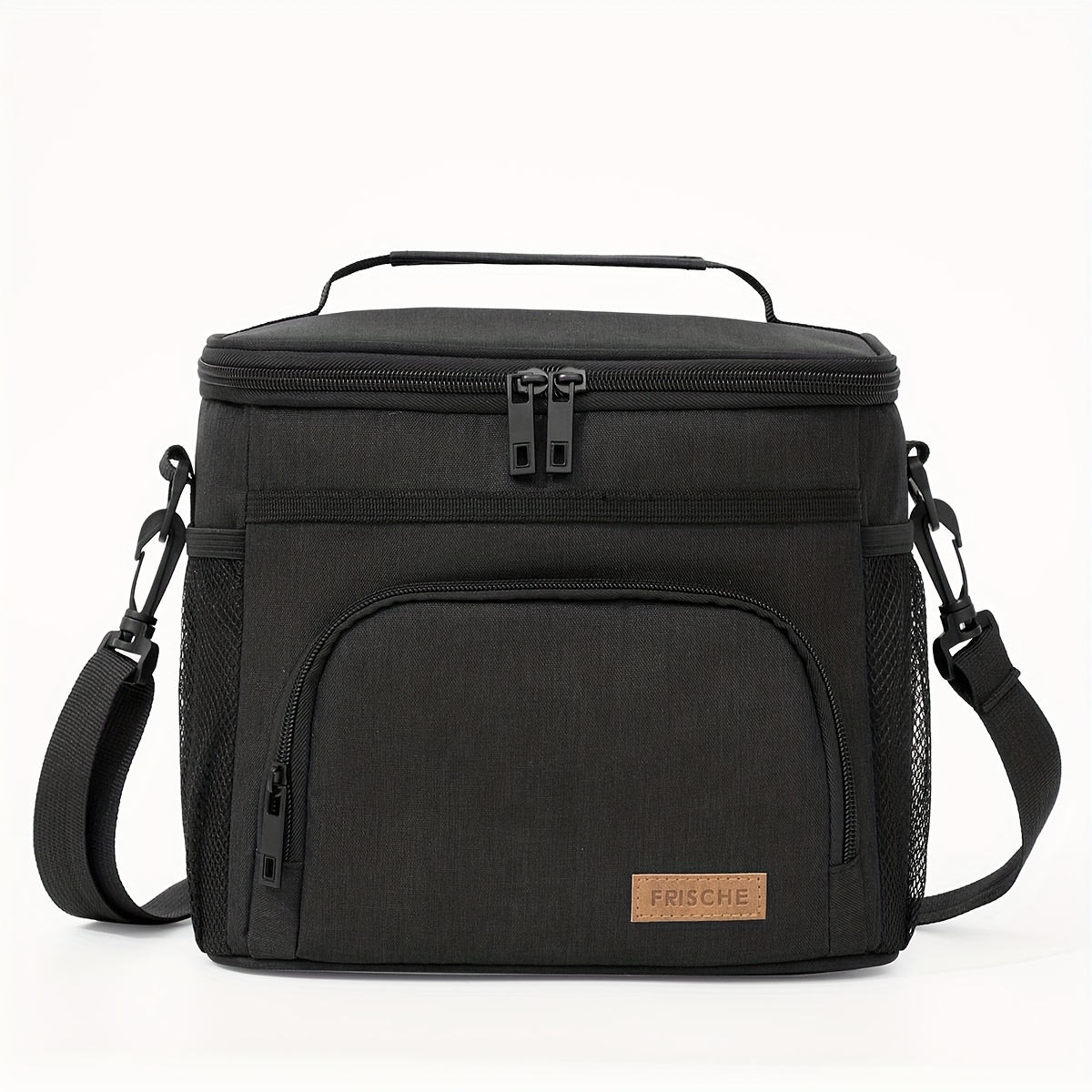 TEMU Sac à déjeuner isotherme de grande capacité 8,8 L, cabas bento isotherme, portable et porté à ou en bandoulière avec plusieurs poches, sac à