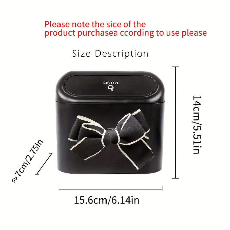   bow car     multifunctional abs hanging   bin   trash organizer   details 1