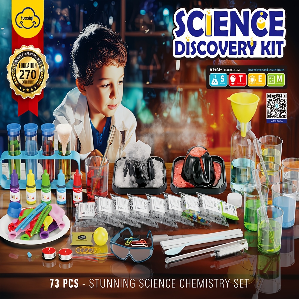 

73pcs Science - Educational Lab Set With , Manual & Laboratory Tools - Toy For Home And School Use - Ideal Holiday And Birthday Gift For