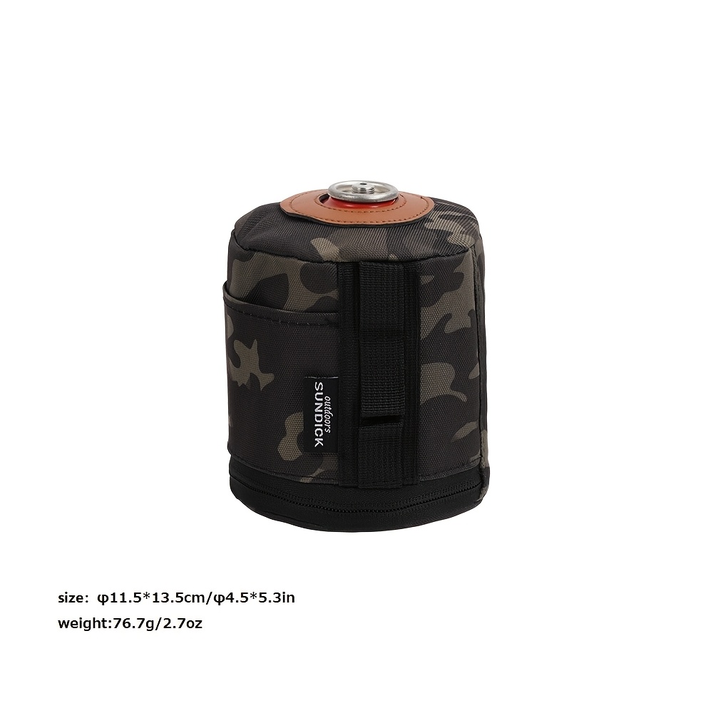 Image of 1pc Durable Pet Camouflage Propane Tank Sleeve - Fits Flat, Long & Straight Tanks With Secure Straps, Ideal For Outdoor Camping Gear