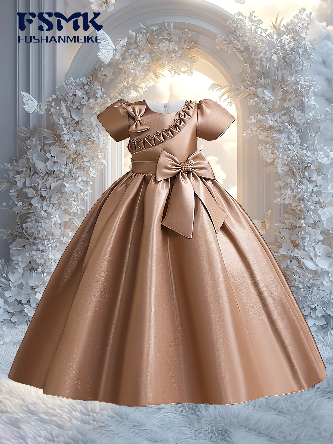 straight sleeve pleated nail beads cute waist Temu Saudi Arabia