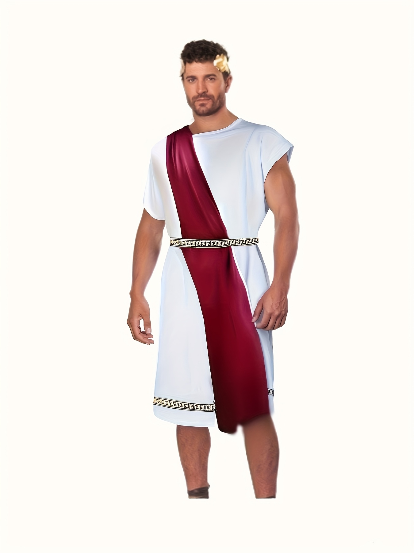 2026 Nieuw Middeleeuws Cosplay Romeins Grieks * Prediker Kostuum | Vintage  Ronde Hals * * Vetersluiting Detail, Regular Fit voor Mannen, Korte Mouwen,  Halloween Podium Performance Outfit, image size:800x1067