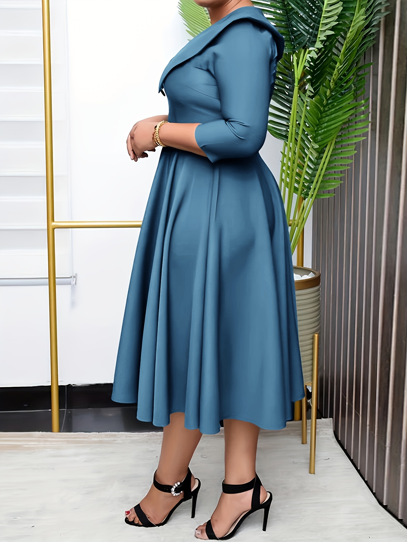knee length dresses for ladies WREN The Label Uptown Girl Collar Dress | Wild Dove Boutique