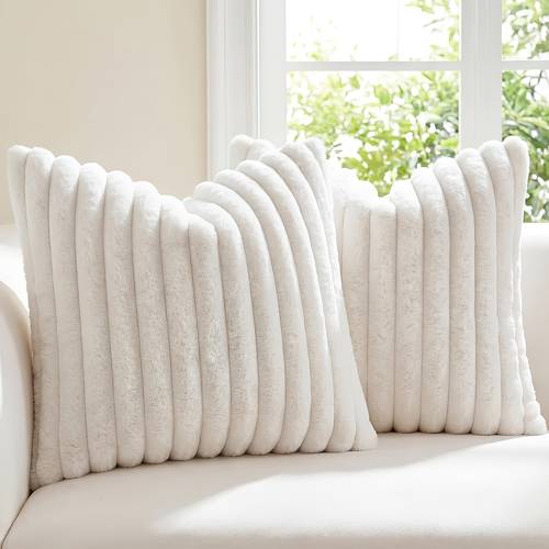item picture 2 imitation rabbit fur fabric plushcushion cover with thick and soft plush texture in multiple colors and sizes zipper sealing machine washable suitable for sofas living rooms bedrooms cars decorative square pillowcase