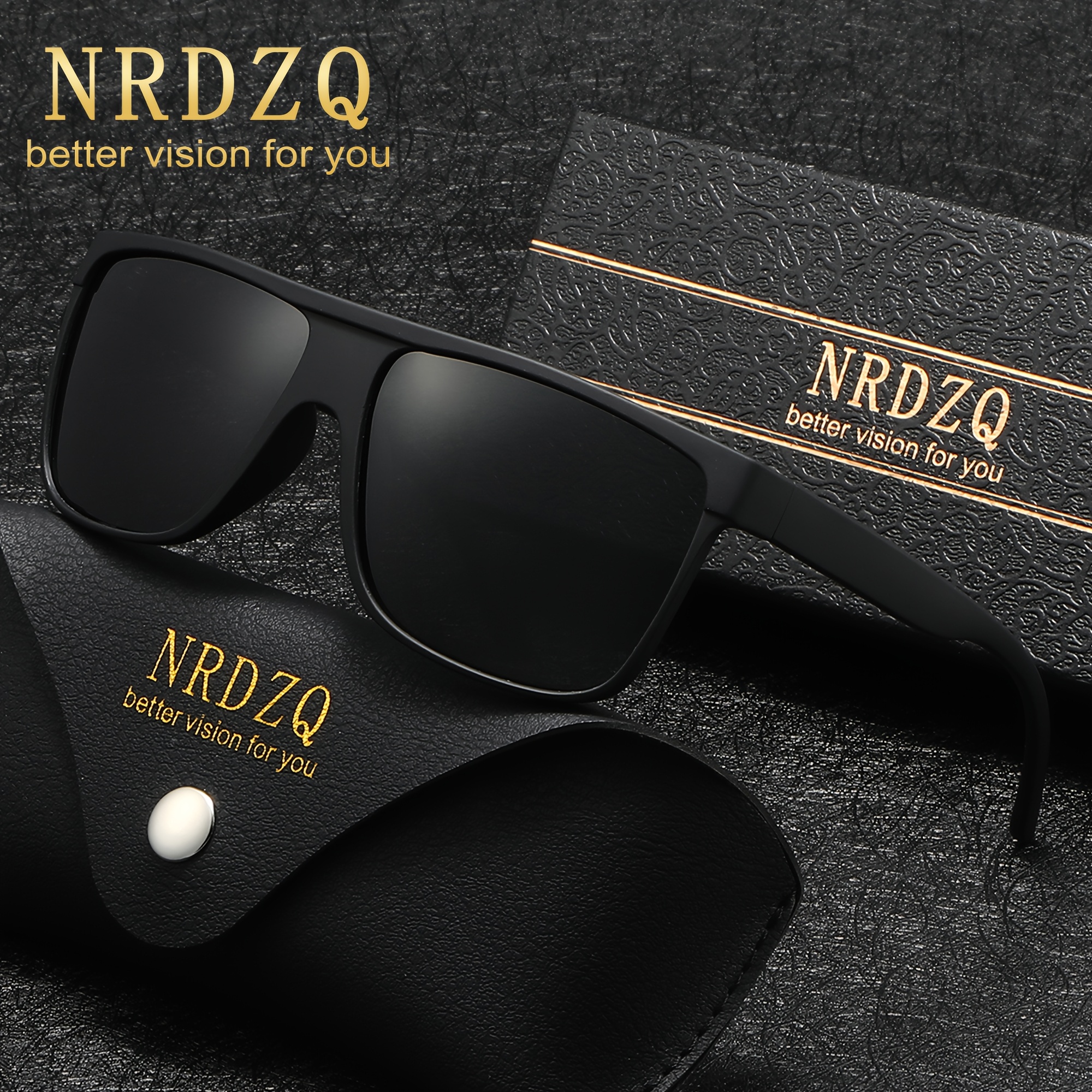 Image of Nrdzq Men's Oversized Fashion Trend Polarized Sunglasses For Driving, Fishing, Parties, Travel, And Business Events