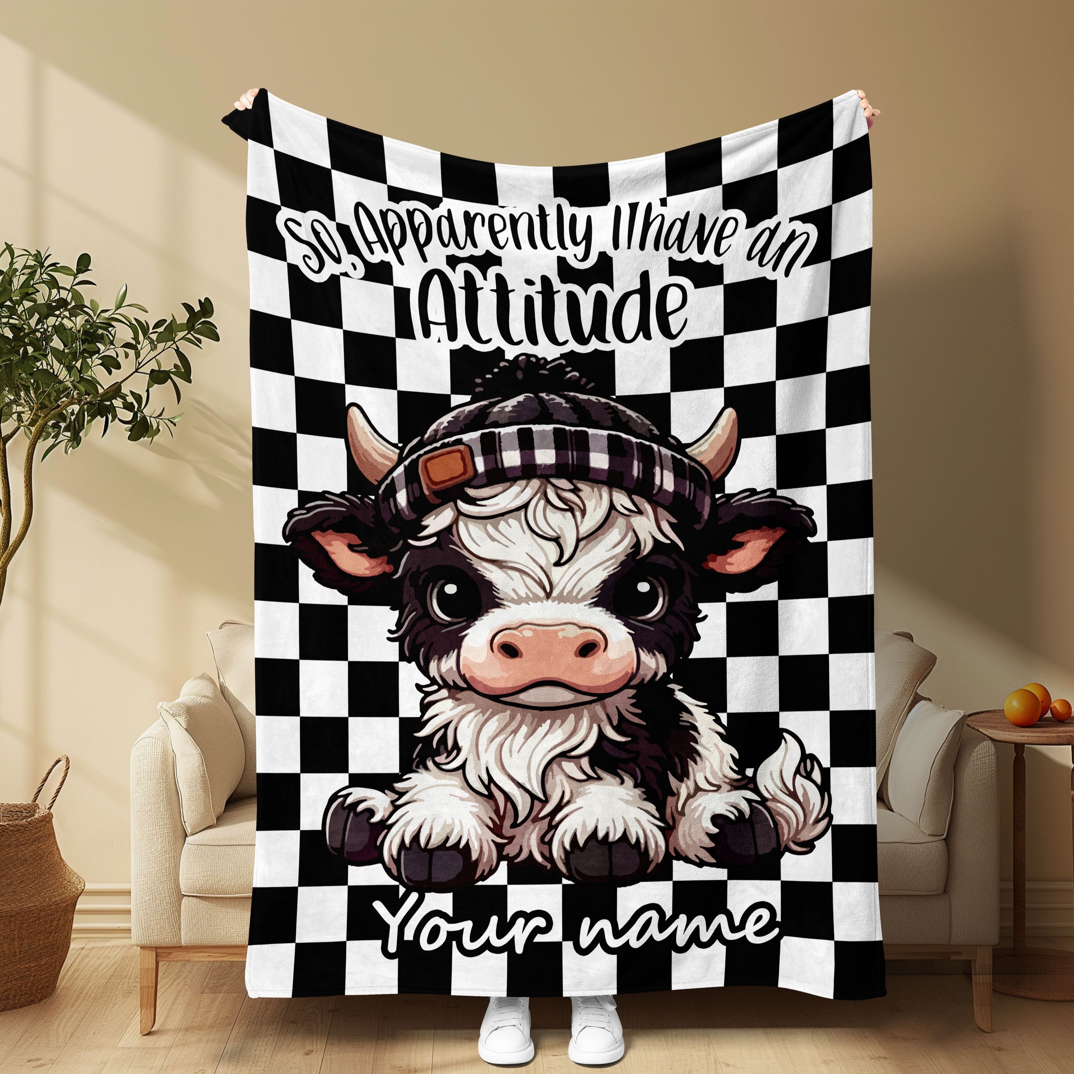 

Customizable Blanket, Cow Pattern Personalized , For Nap, Camping, - For , , , , Mixed , , Polyester , Knitted , 250-300g