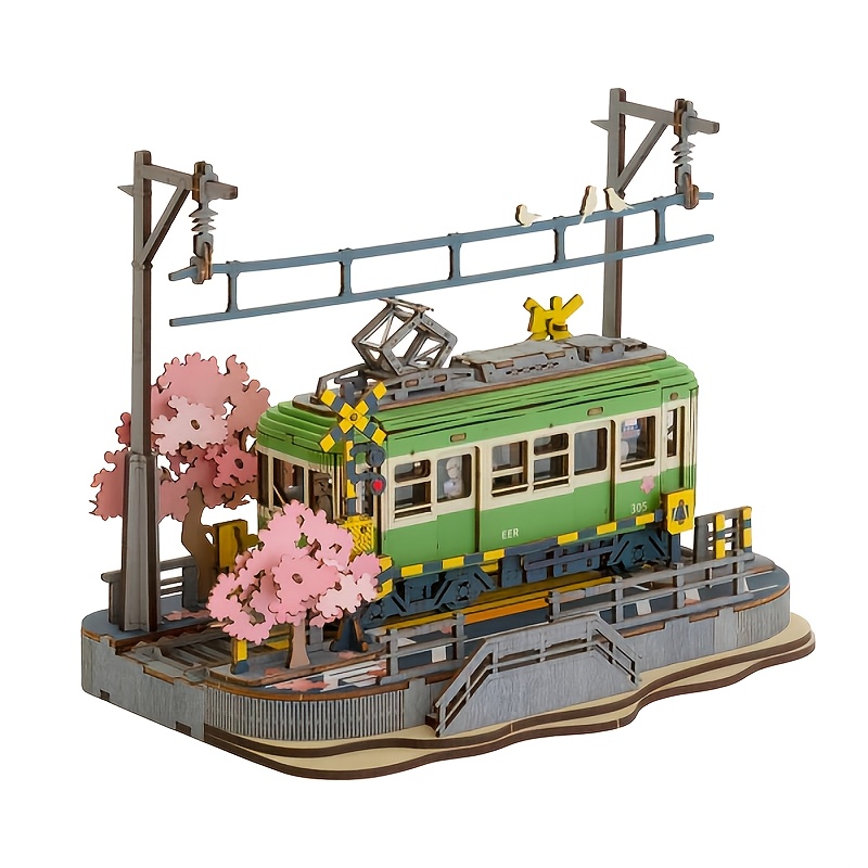 Rolife 3d Wooden Puzzle Model Kit - Sakura Themed Sakura Journey Building Set, Creative Craft For And Teens, Home Decor Assembly Gift For Family &