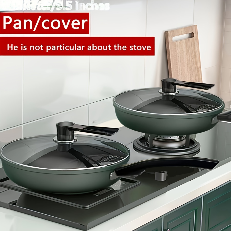 Heavy-Duty Nonstick Fry Pan with Lid -   Cooking, Nonstick Surface, Compatible with Gas, Electric, Induction Stoves - Dishwasher Safe,   Heat Distribution - for Searing,  , Frying - Ideal for Home Cooks & Professional Kitchens, Frying Pan Non Stick, Kitchen Cookware, Sleek Kitchenware, Modern Cookware Design
