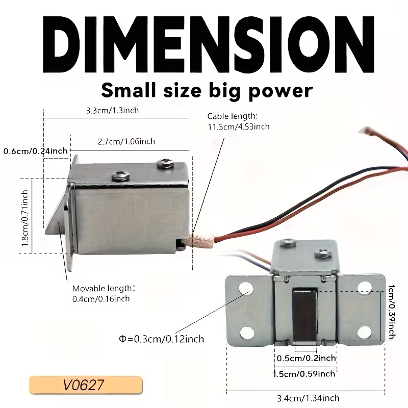 2 מנעולים אלקטרומגנטיים קטנים 12v - מנעולים נשלטים אלקטרונית / מגנטים דחיפה-משיכה - שסתומי סולנואיד למסגרת | ליבת מנעול לשון אלכסונית עם כוח כיווץ מופעל - חלקי ייצור קופצים לכיבוי כוח - בקר שסתום מיקום התחלה פרטי מוצר 0