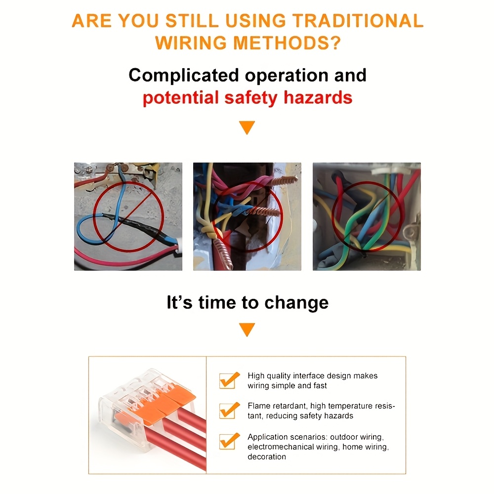 75 80 90pcs orange quick connect electrical terminal blocks 250v 32a durable copper alloy ideal for wiring and device connections cable end terminal blocks     copper alloy connector Product details 5