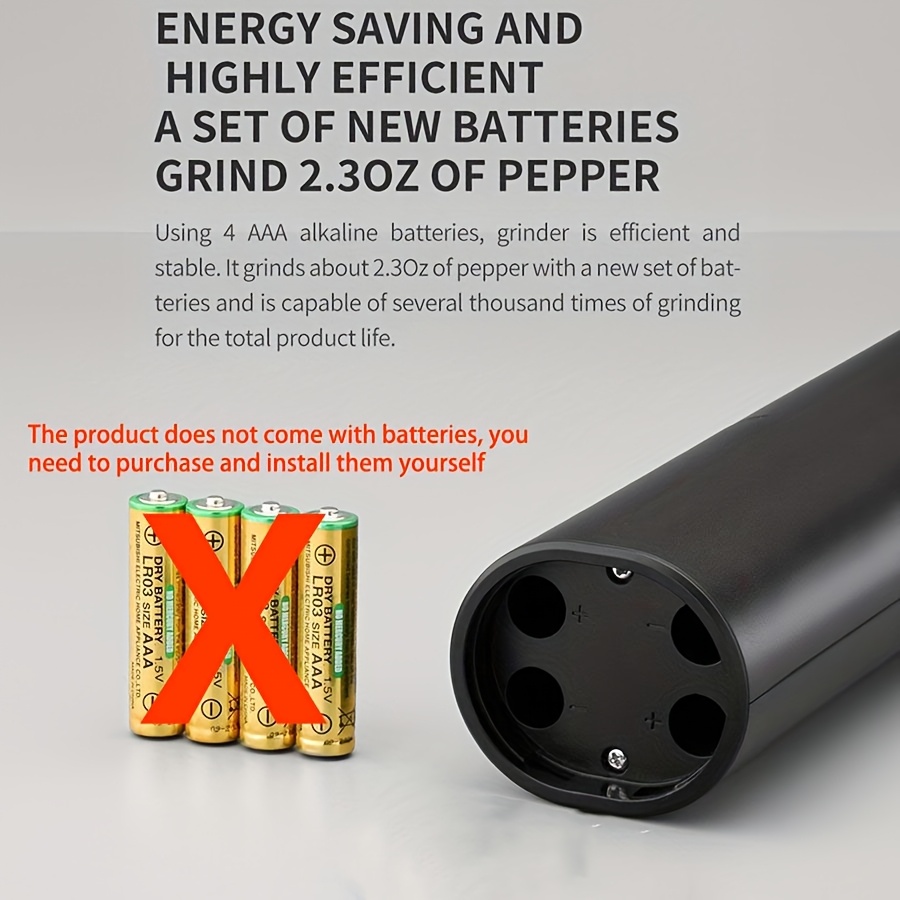1pc/2pcs Intelligent Sensing Electric Grinder, Electric Salt and Pepper Grinder, Automatic Black Pepper Grinder, White Pepper Grinder, Convenient, Durable and High-looking Electric Grinder, Suitable for Home Kitchen, Parties and Dinners