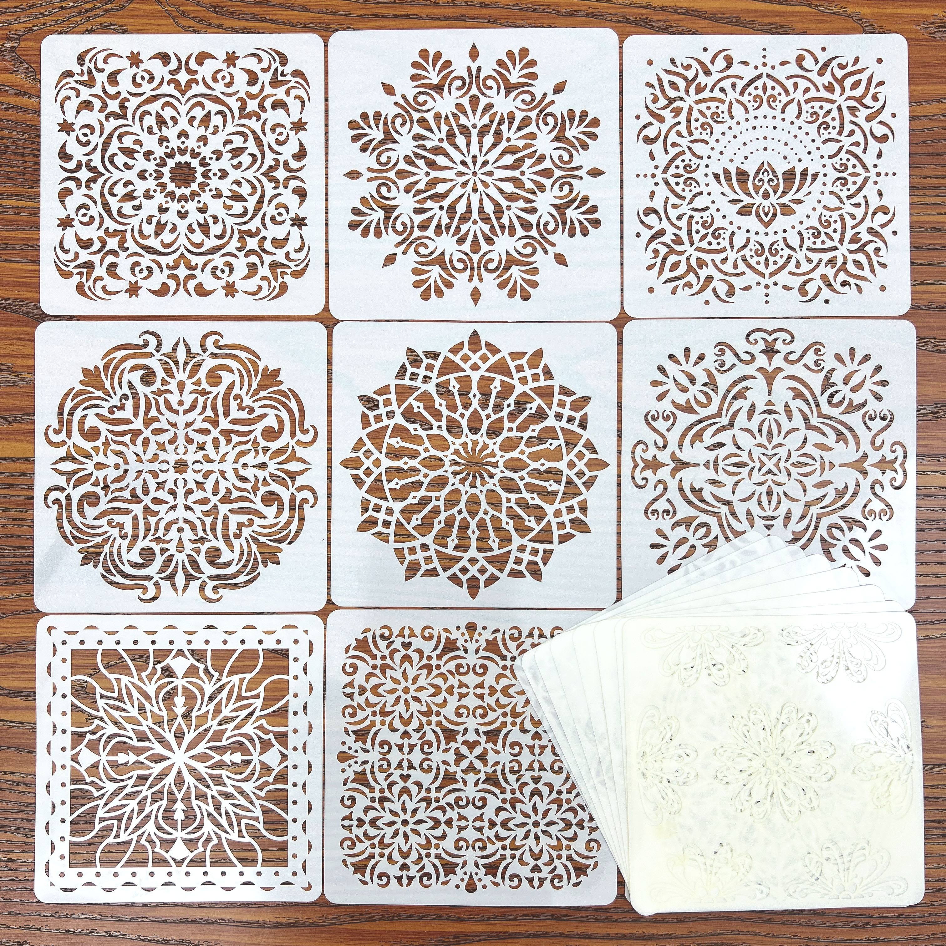 

18pcs New Mandala Hollow Painting Template Craft Hollow Engraving Tool