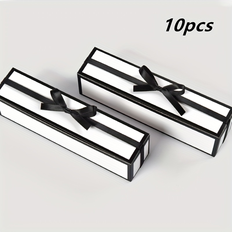 Gift For Her/him 10pcs Per Pack Of Easy Festival Party Long Bar Bow Chocolate Paper Box Korean Version Foldable Gift Box