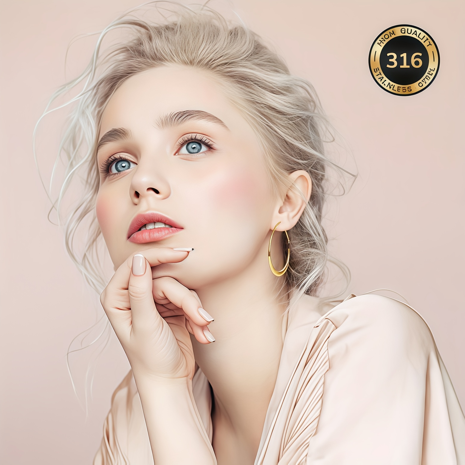 Anti-allergy 18k Golden Plated Drop-shaped Stainless Steel Earrings, Suitable For Daily Wear, Parties, And Vacations. A Great Birthday Gift For Your One.