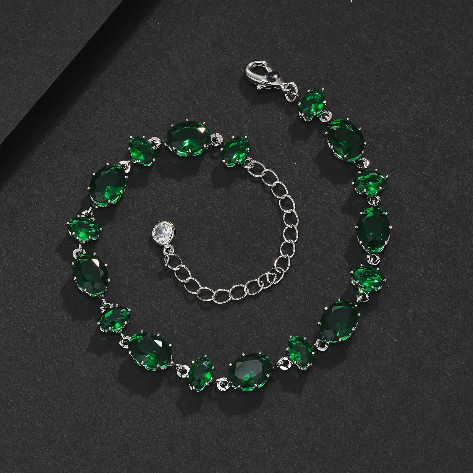 5108 Dark Green Oval Candy Bracelet, To Show A Different Side Of Yourself, A Festive Gift