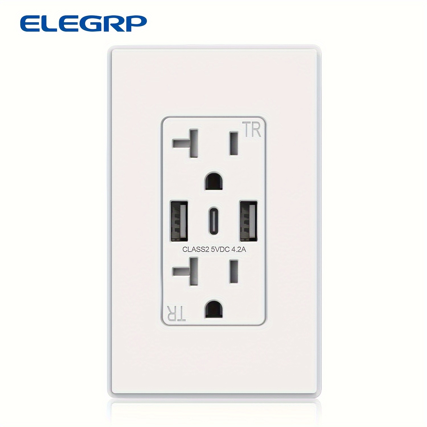 

Elegrp 12 Pack Usb Wall Outlets, 3-ports Usb C Wall Outlets Receptacles, Matte Black 20 Amp Outlets With Usb Ports, Tr Tamper-resistant Usb Outlets, Screwless Wall Plate Included, Ul & Cul